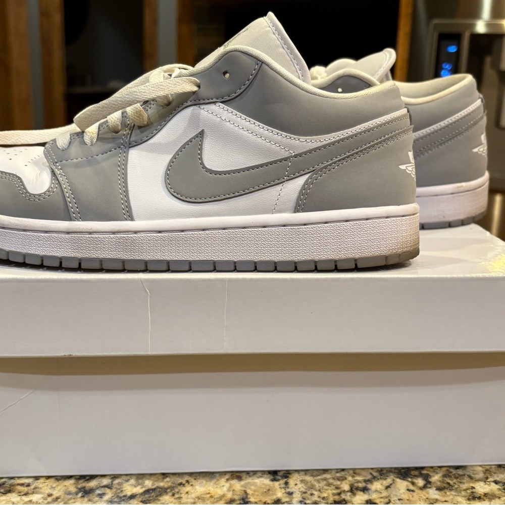 Nike Gray and White Low-Top Sneakers